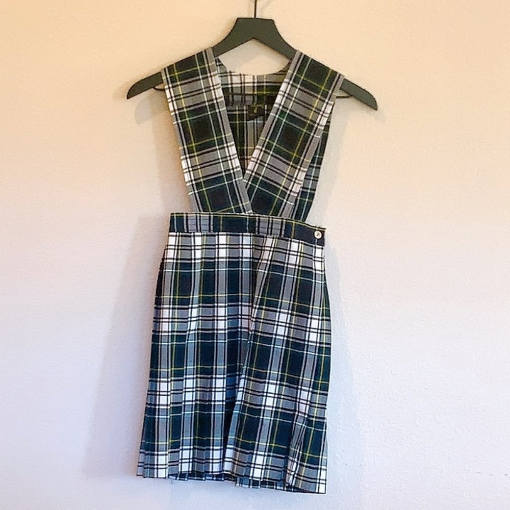 Blue Plaid School Dress Uniform -Girl Small